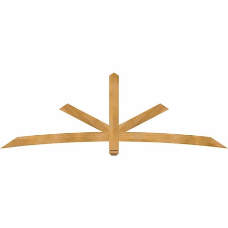 Ekena Millwork Alberta Rough Sawn Timber Gable Bracket, Western Red Cedar, 96"W x 32"H x 2"D x 4"F, 8/12 Pitch GBW096X32X0204ALB00RWR